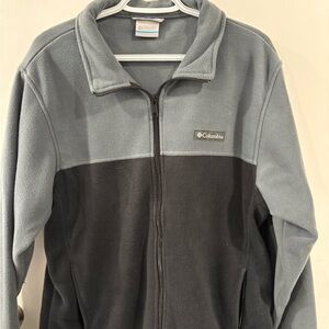 Columbia Gray and Black Fleece Jacket